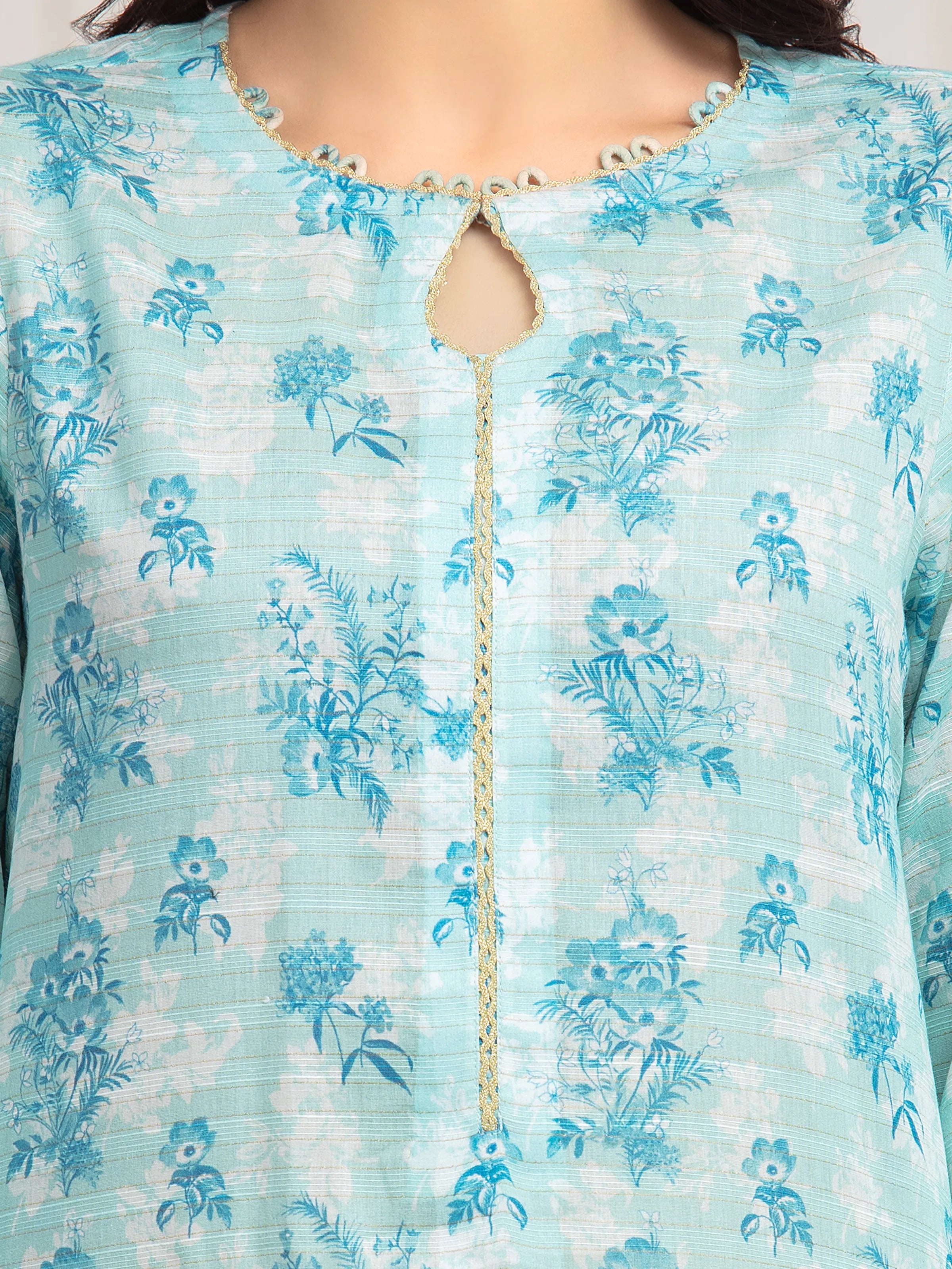 URB Unstitched Printed Zari Lawn Suit