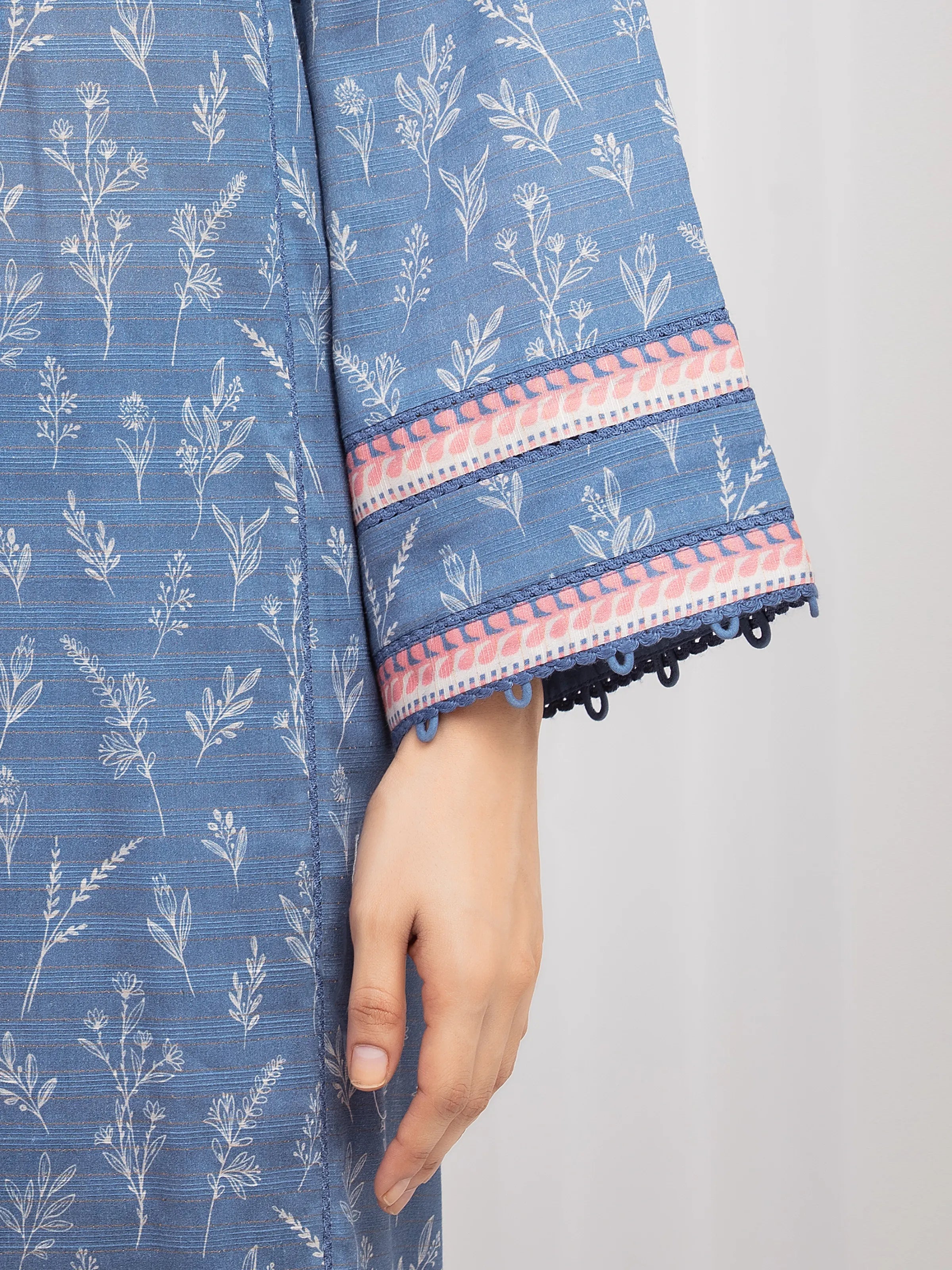 URB Unstitched Printed Zari Lawn Suit