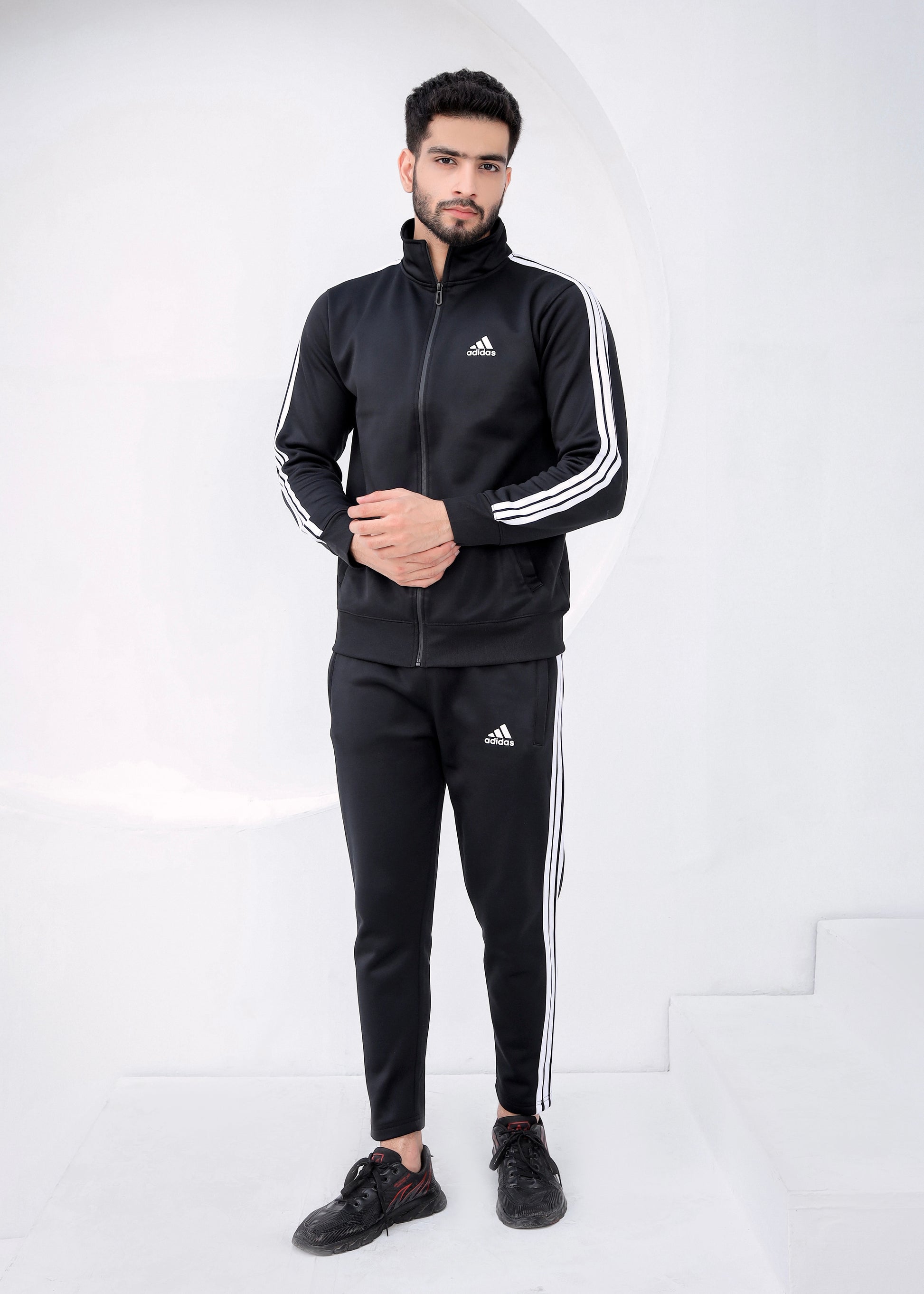 URB Black Stipe Winter Tracksuit