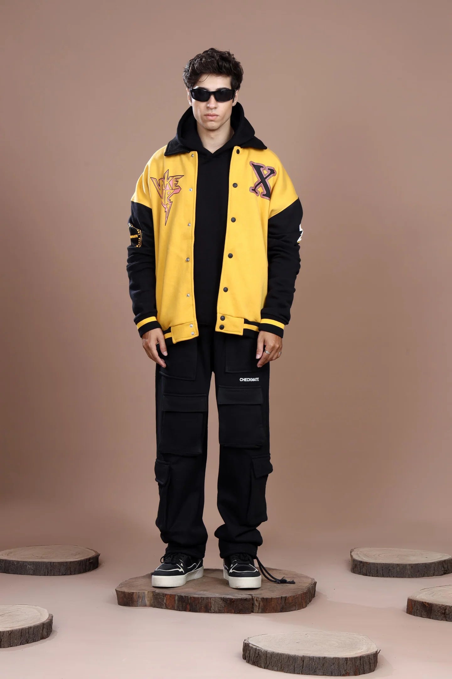 NEVER GIVE UP VARSITY JACKET