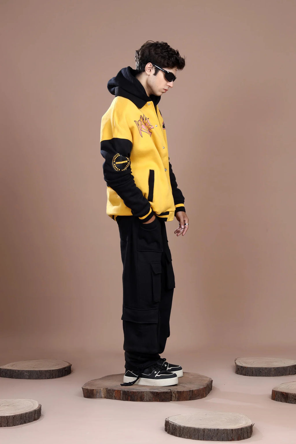 NEVER GIVE UP VARSITY JACKET