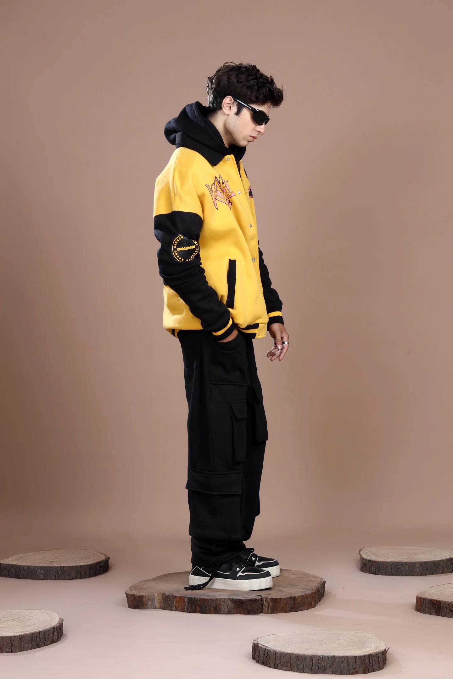 NEVER GIVE UP VARSITY JACKET