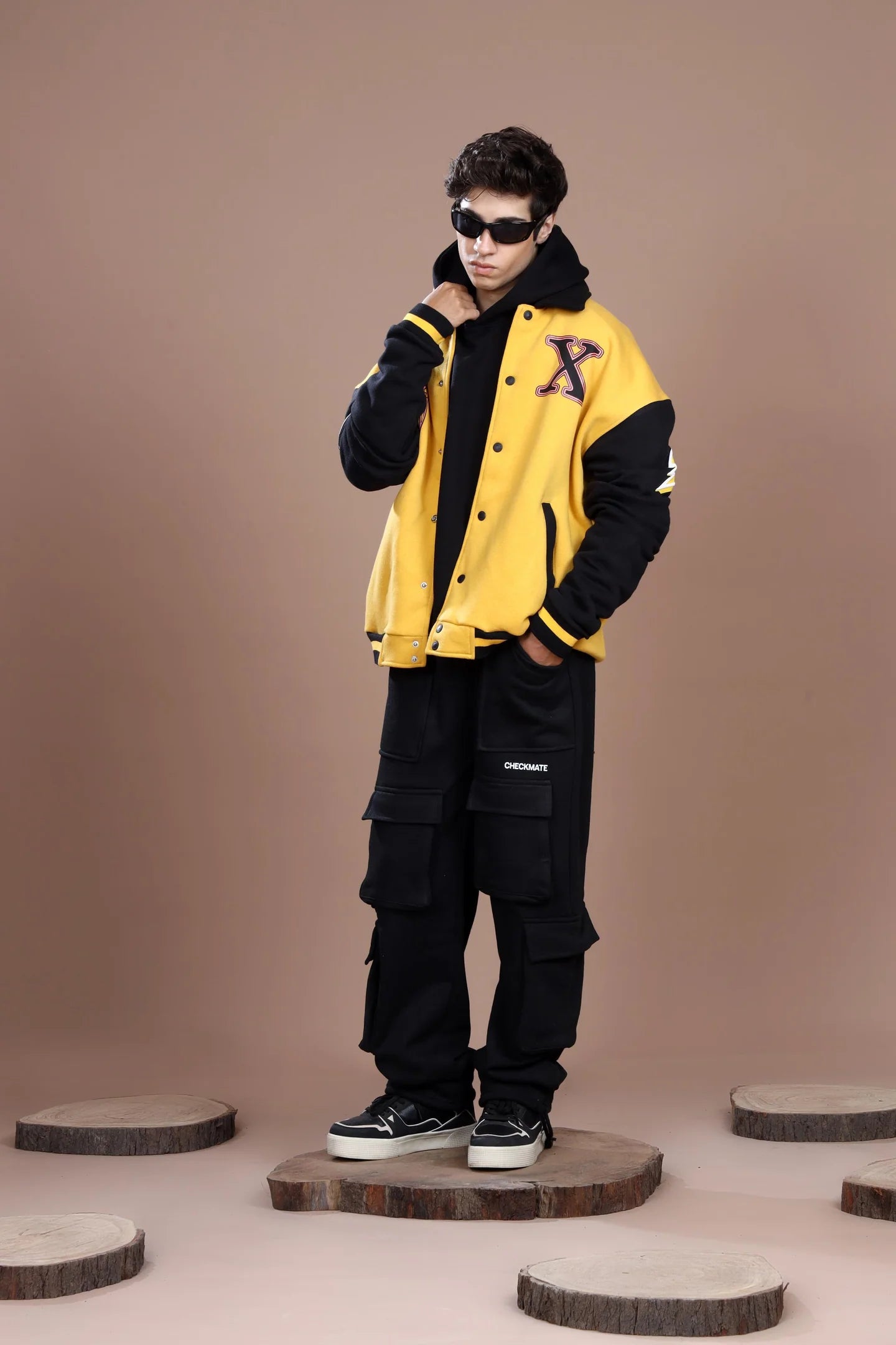 NEVER GIVE UP VARSITY JACKET