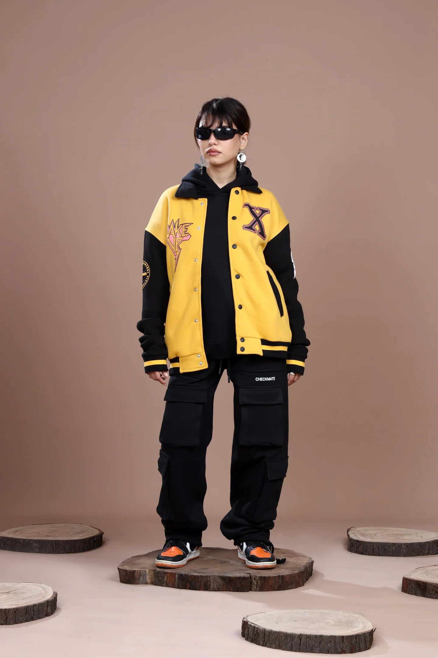 NEVER GIVE UP VARSITY JACKET