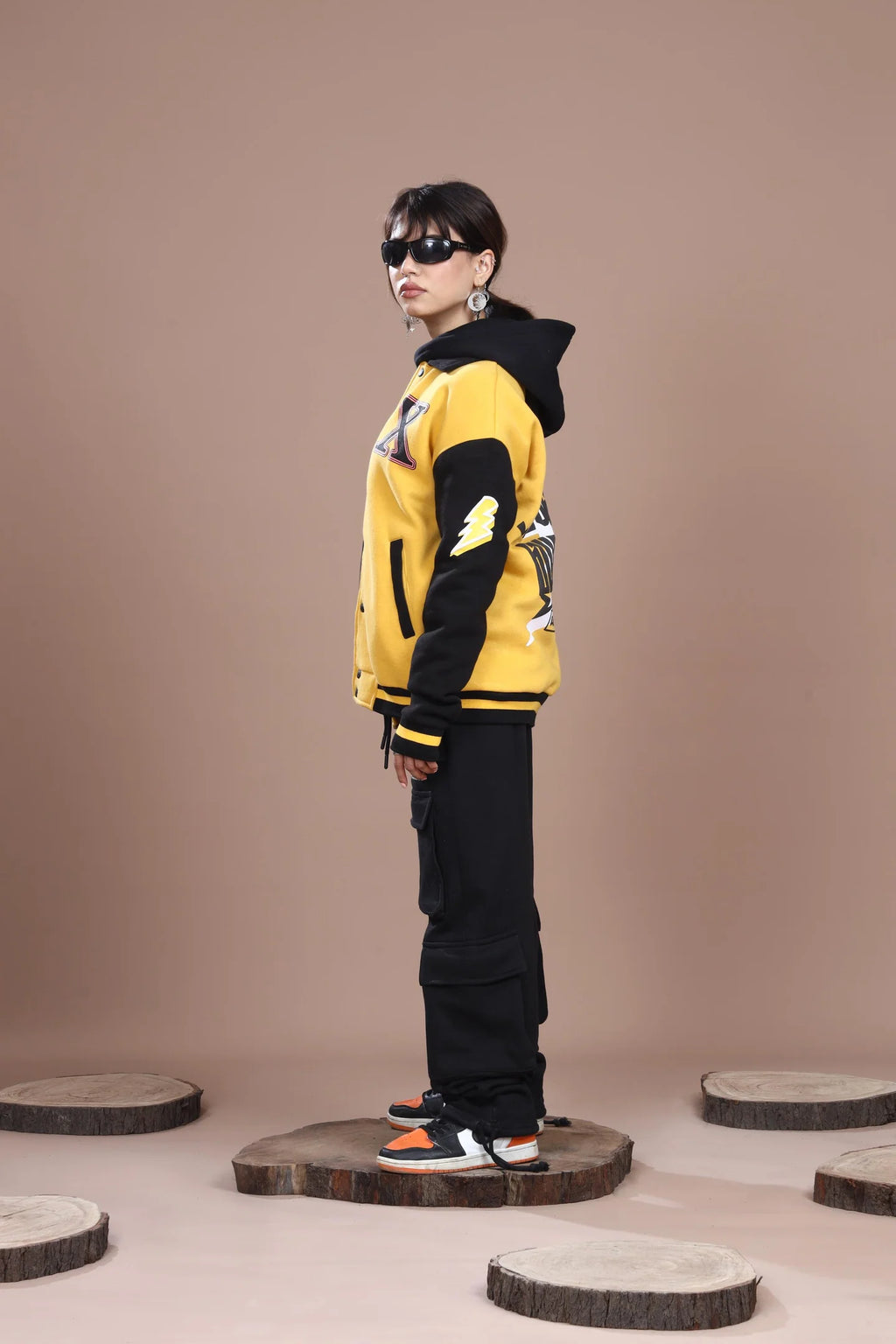 NEVER GIVE UP VARSITY JACKET