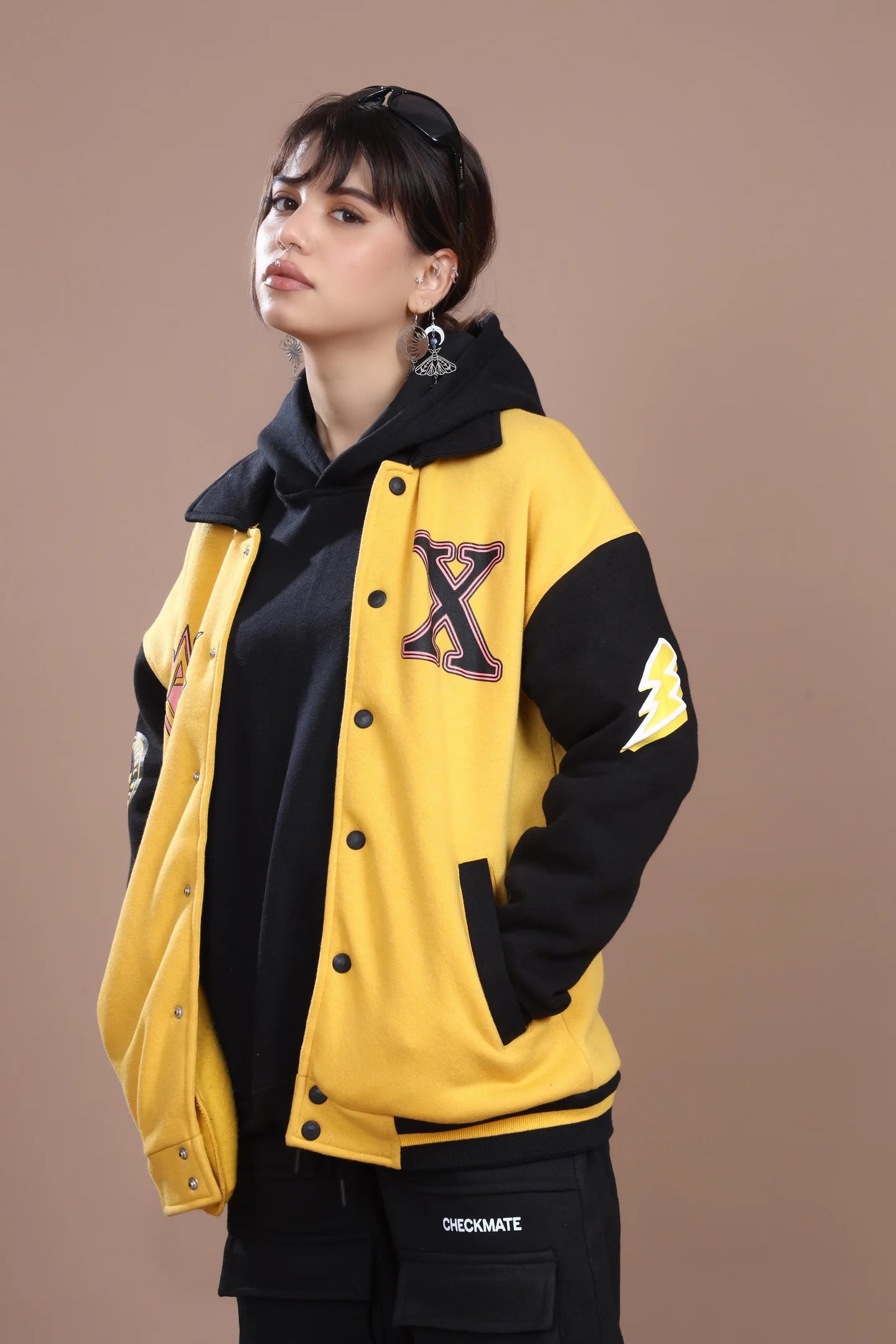 NEVER GIVE UP VARSITY JACKET