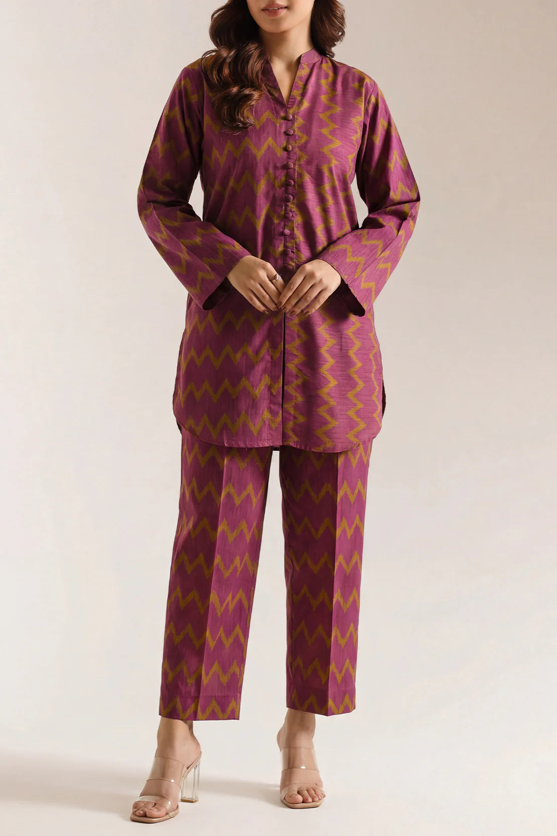 URB Printed Self Strip Lawn Stitched 2 Piece