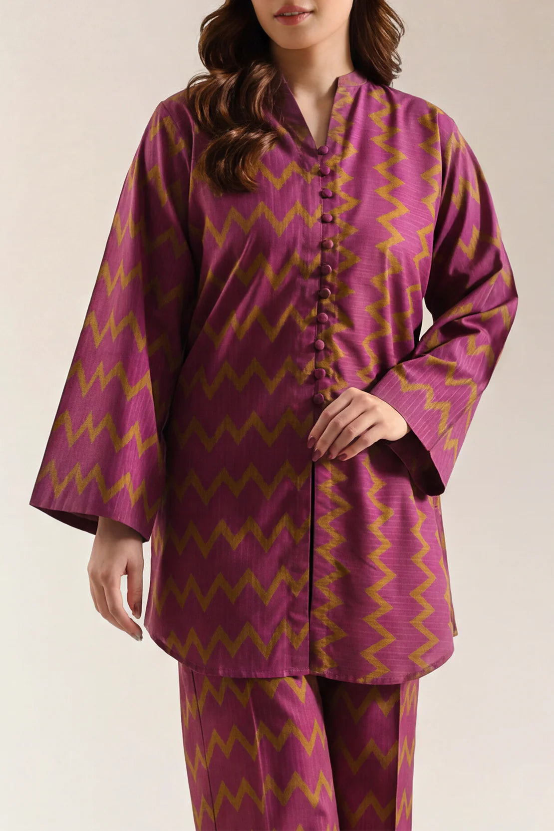 URB Printed Self Strip Lawn Stitched 2 Piece