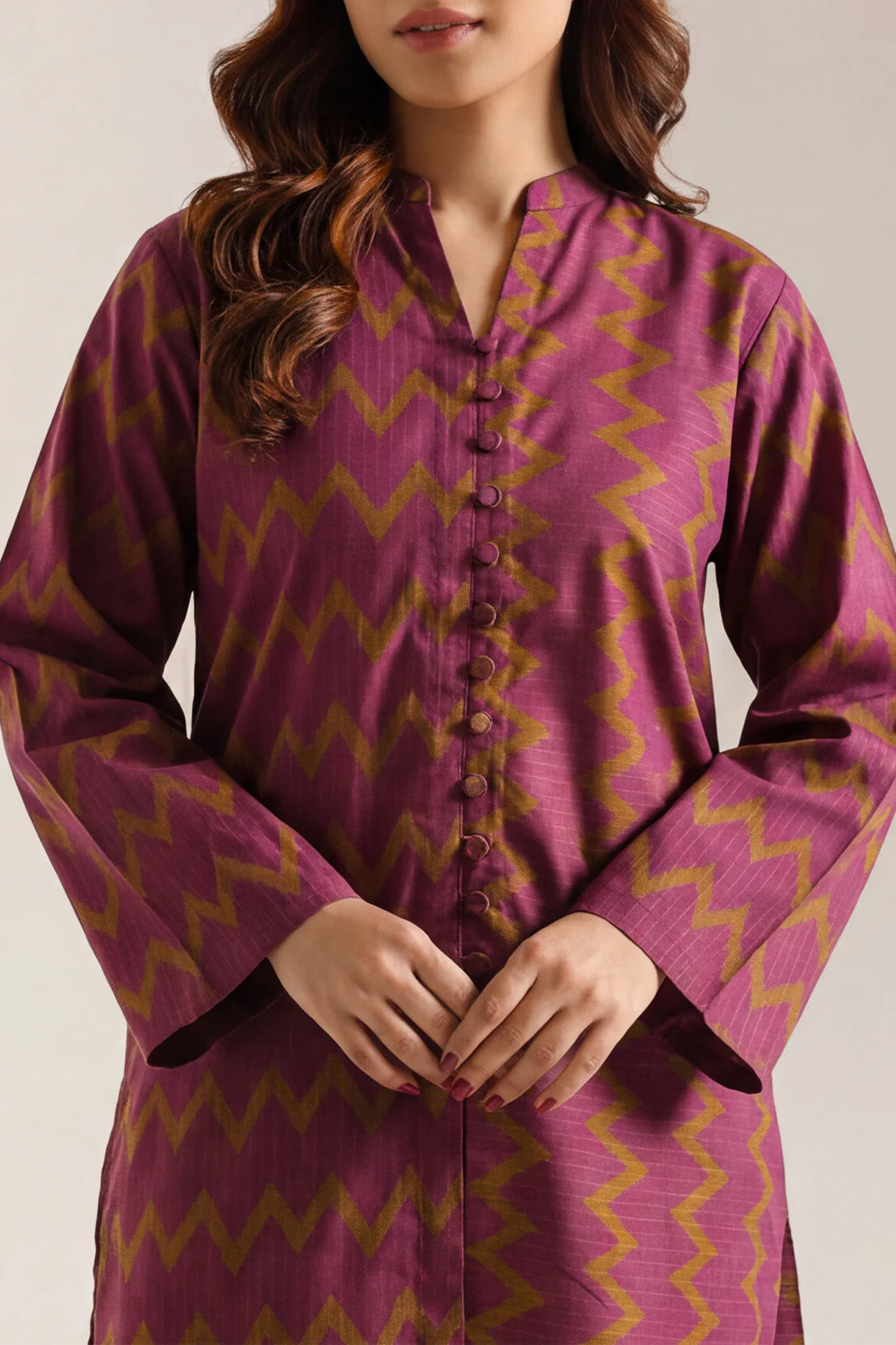 URB Printed Self Strip Lawn Stitched 2 Piece