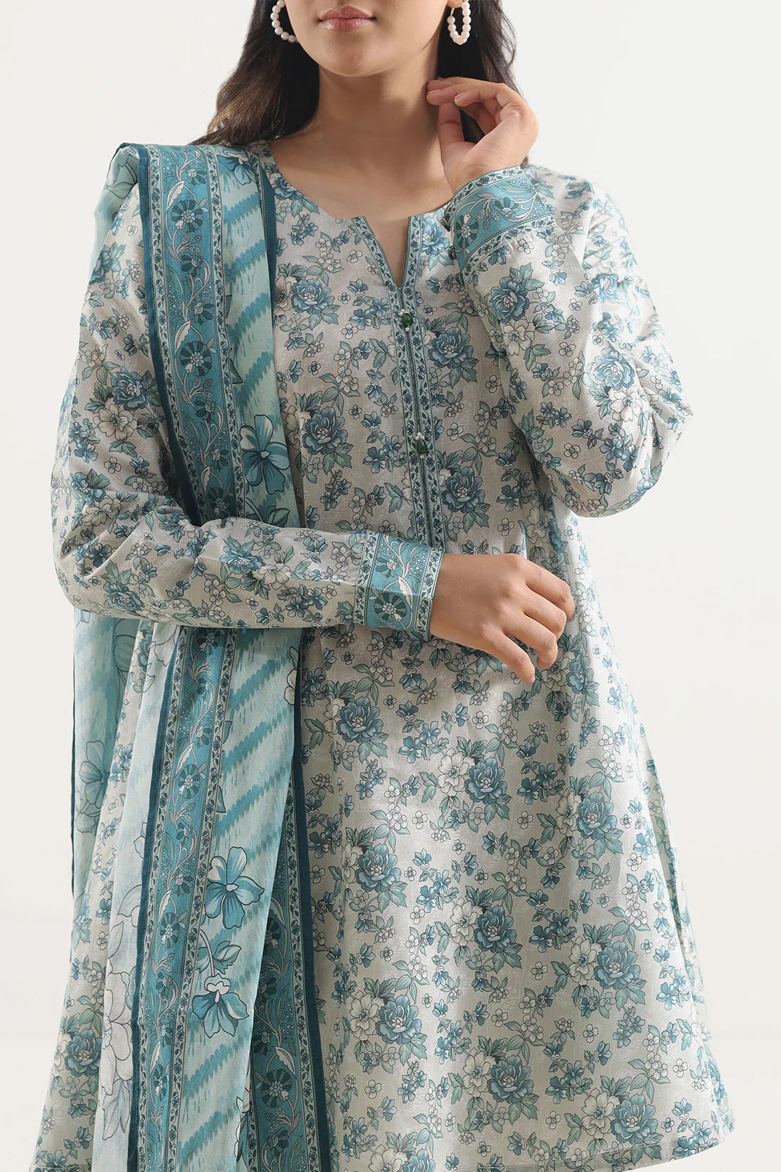 URB Unstitched Printed Lawn 3 Piece