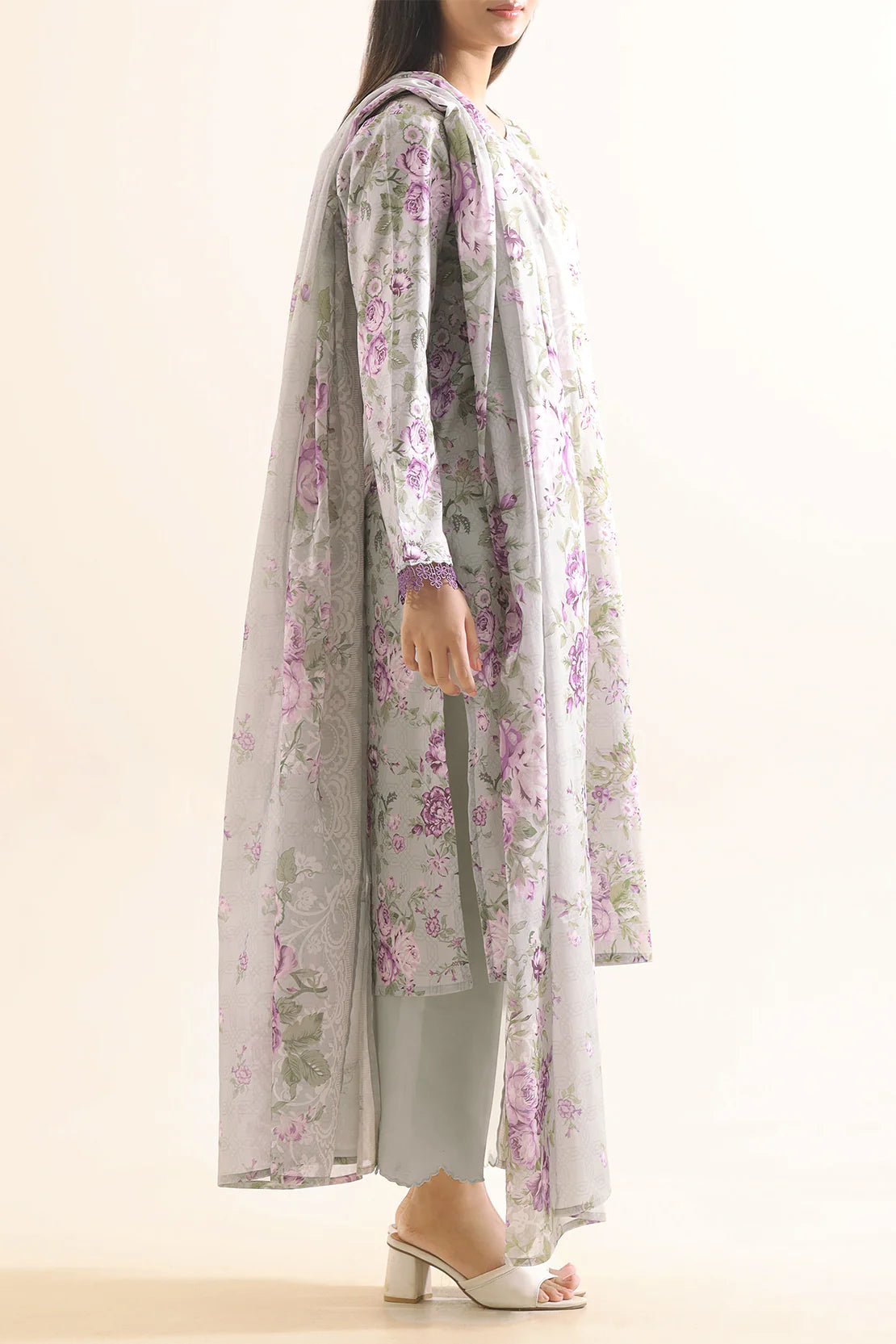 URB Unstitched Printed Lawn 3 Piece