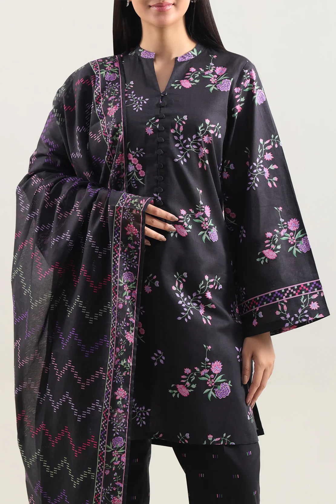 URB Unstitched Printed Lawn 3 Piece