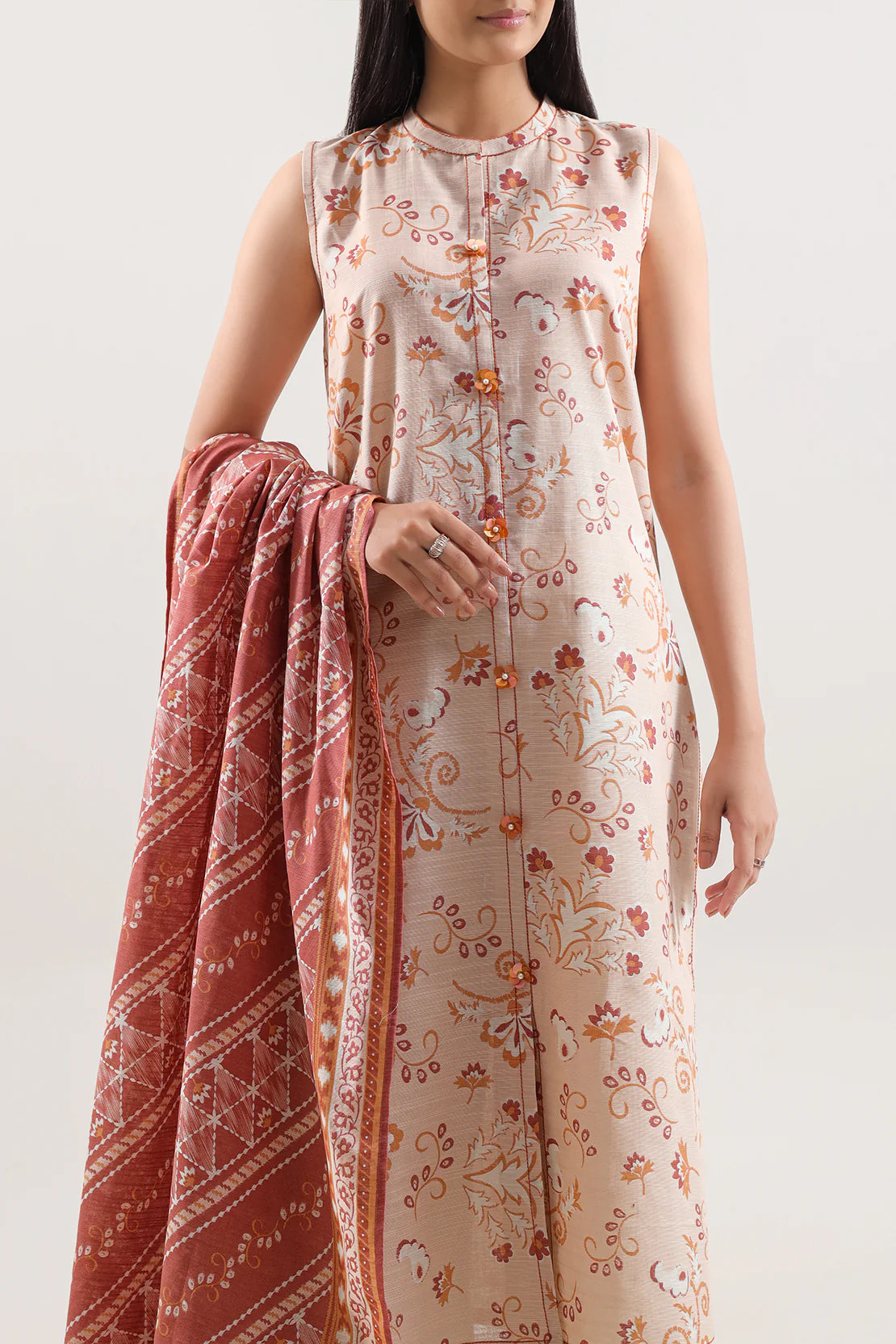 URB Unstitched Printed Lawn 3 Piece