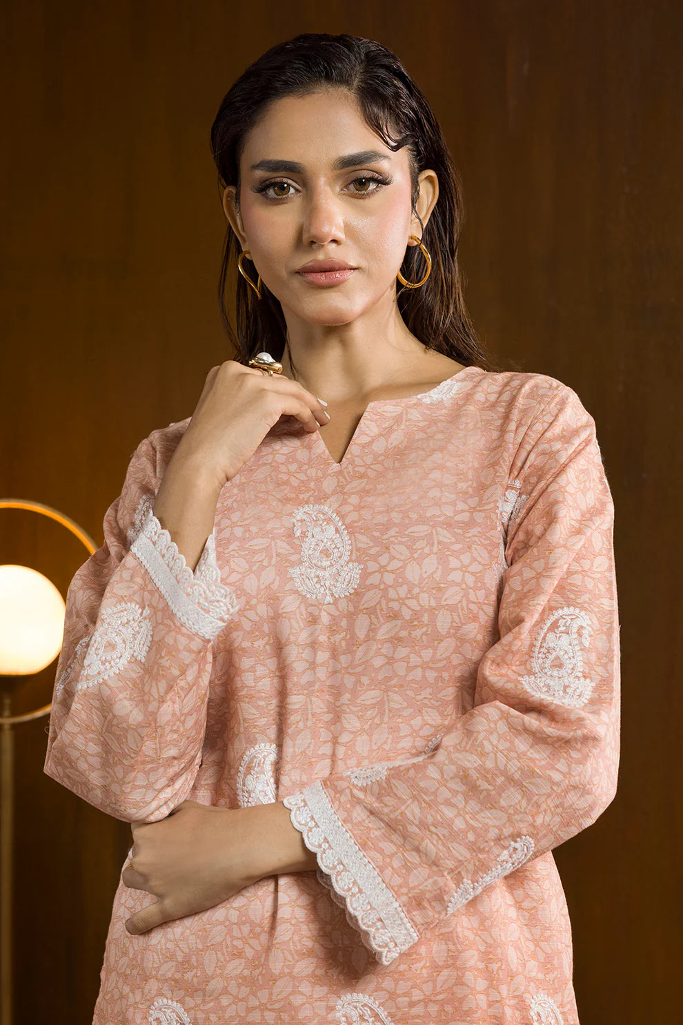 URB Embroidered Kurta Trouser