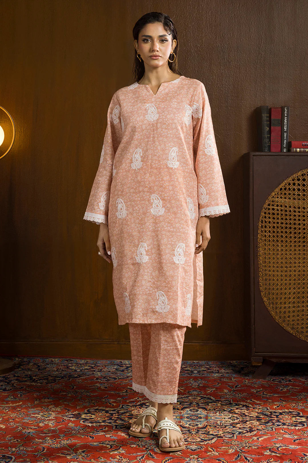 URB Embroidered Kurta Trouser