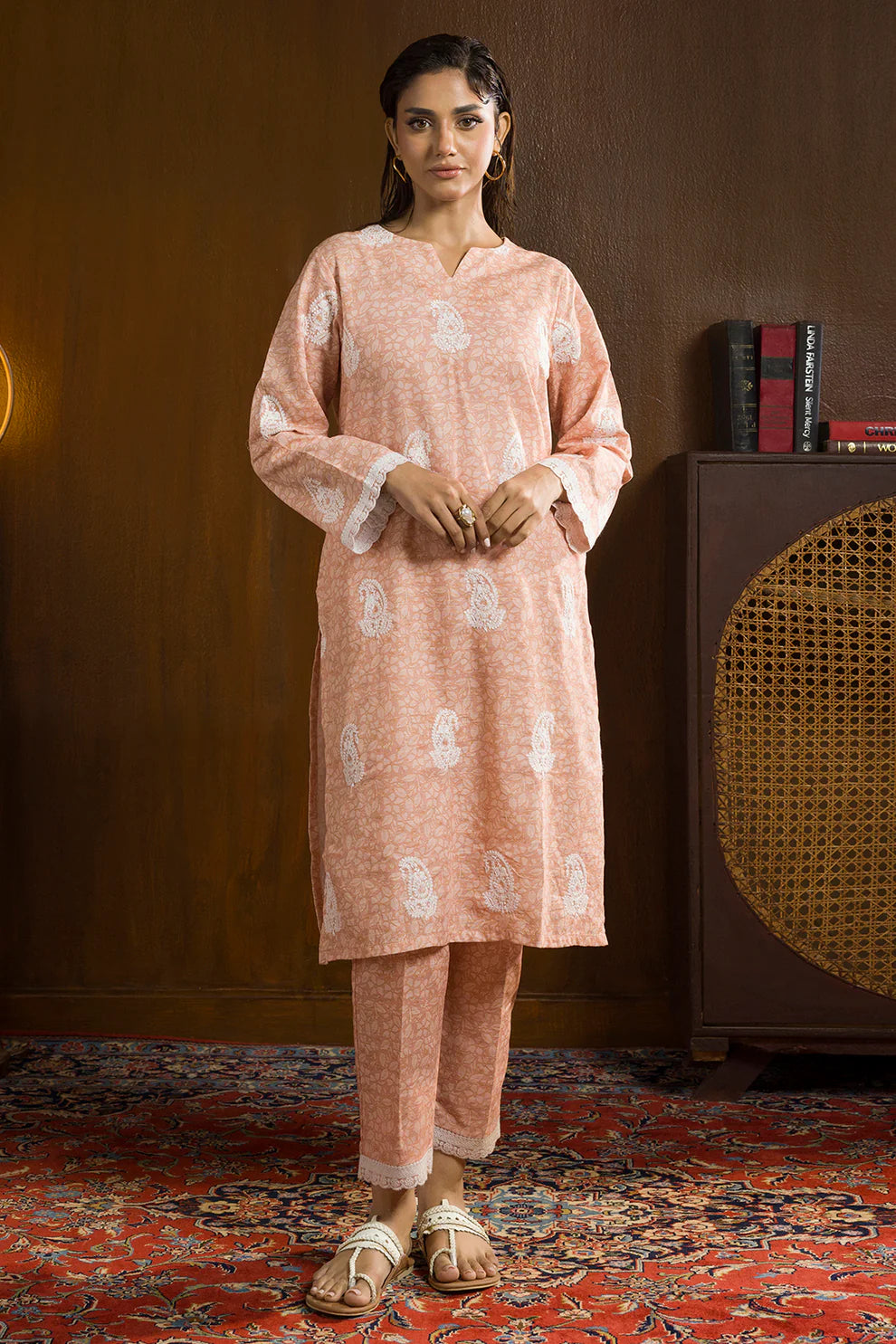 URB Embroidered Kurta Trouser