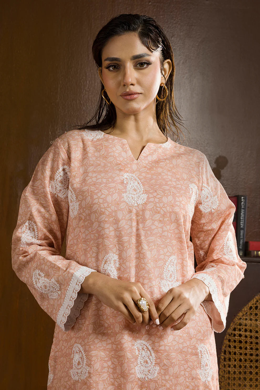 URB Embroidered Kurta Trouser