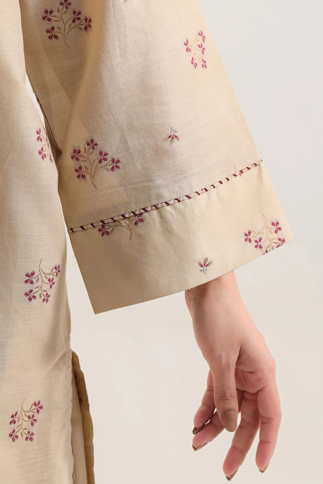 URB Cotton Jacquard Stitched 2 Piece