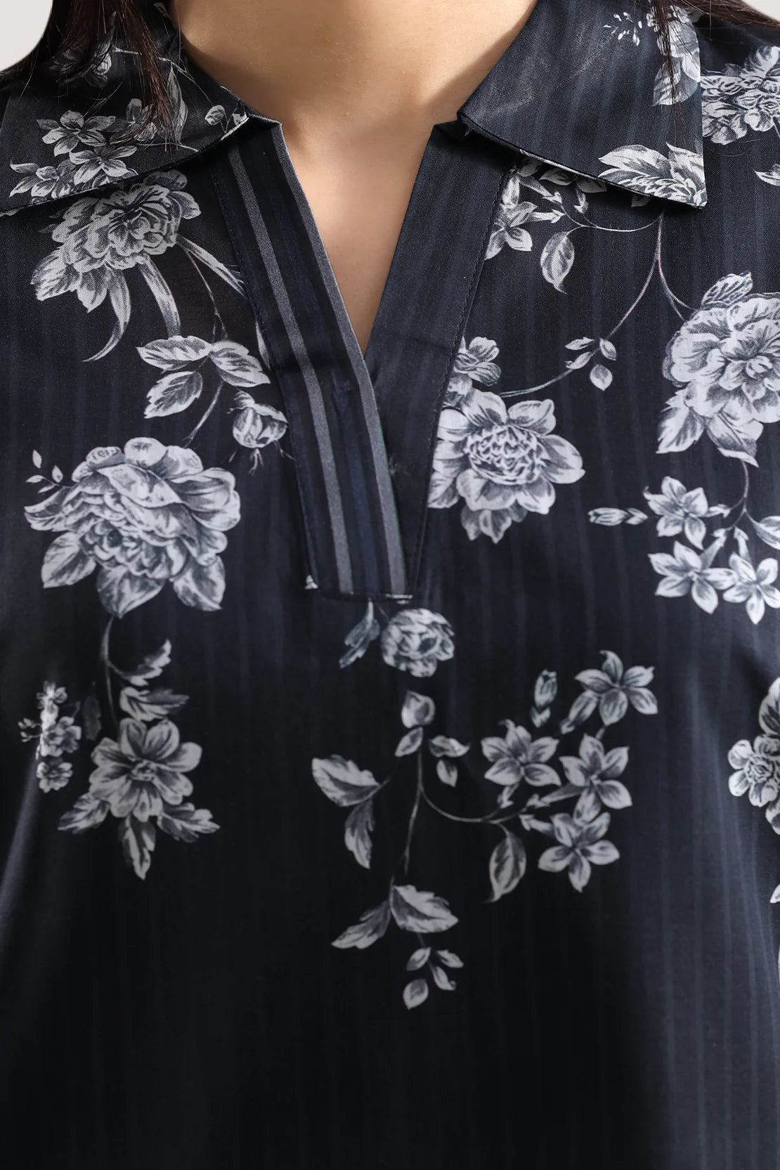 URB Printed Strip Lawn Stitched 2 Piece